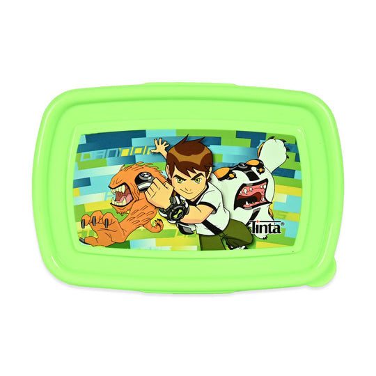 Plastic 2 Part Lunch Box With Fork & Spoon For Kids