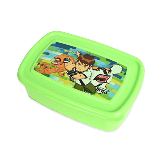Plastic 2 Part Lunch Box With Fork & Spoon For Kids