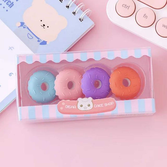 Bear Cake Shop Eraser 4 PCS Set