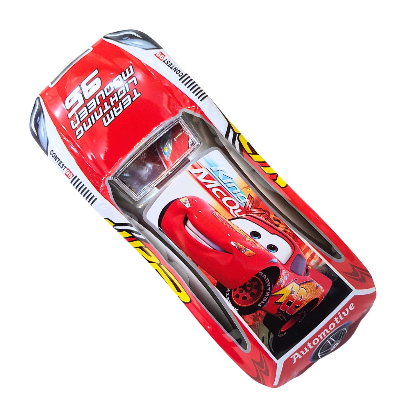 Double compartment 2 in 1 Metal Pencil Box Car Shape Geometry