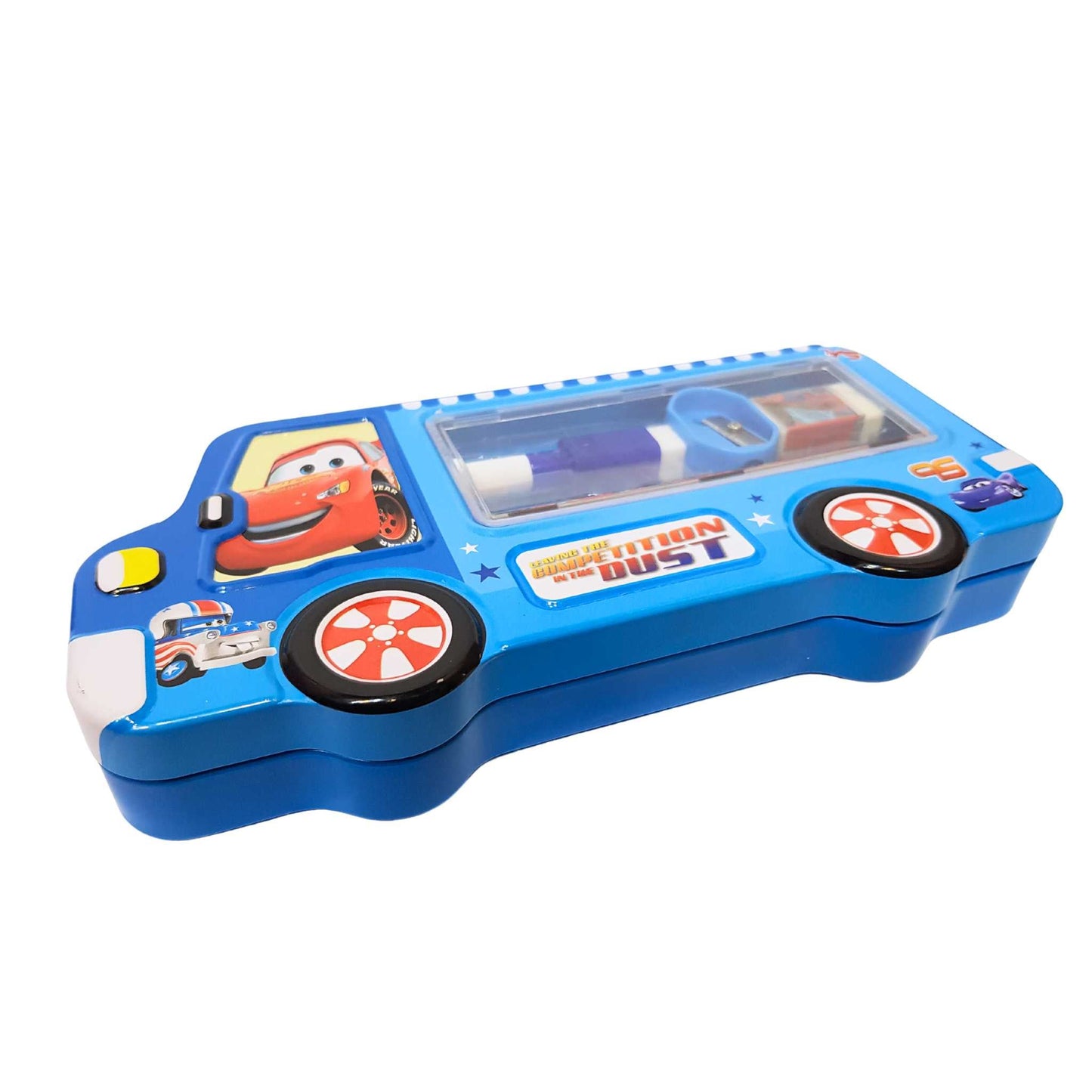 Metal Pencil Box Car Shape Geometry