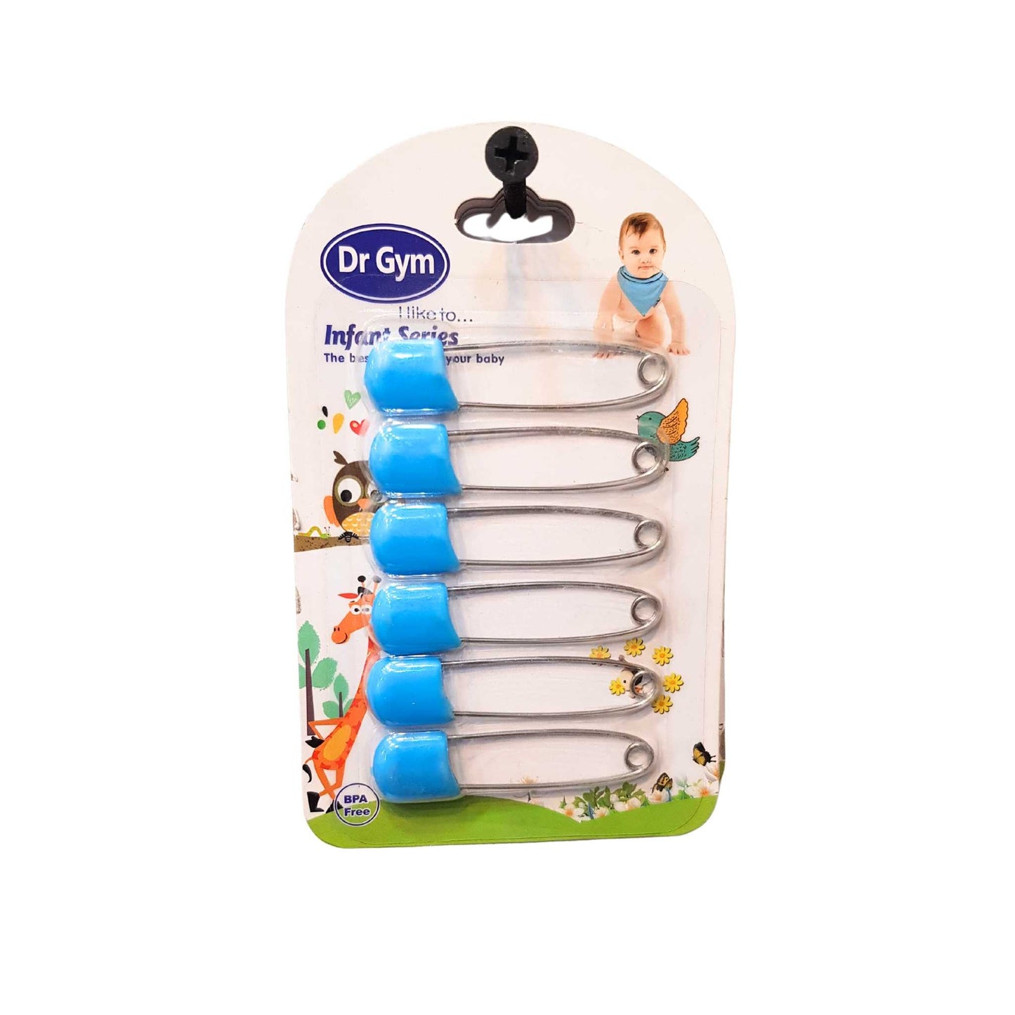 Dr Gym - Newborn Safety Pins Pack of 6 Multicoloured