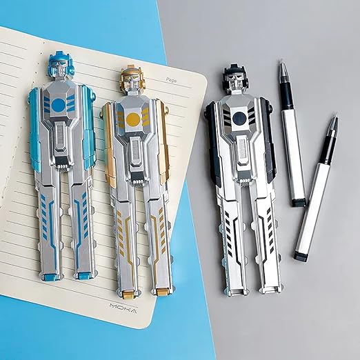 Robotic Transformer Gel Pen 0.38mm For Writing Gifts Kids Toys Pen