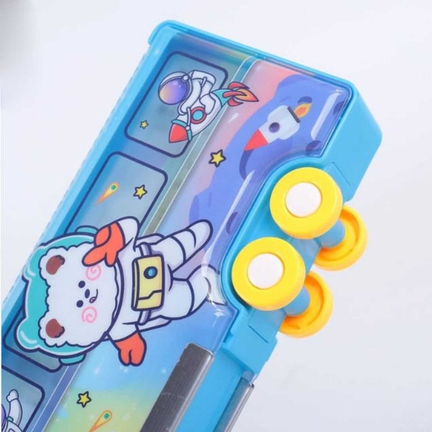 Train Shape Pencil Box with Space Theme