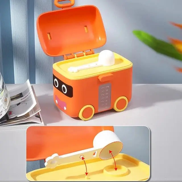 Portable Milk Powder Formula Dispenser Food Container Storage Feeding Boxes for Baby Kids Toddler Grid Baby Food Storage Box