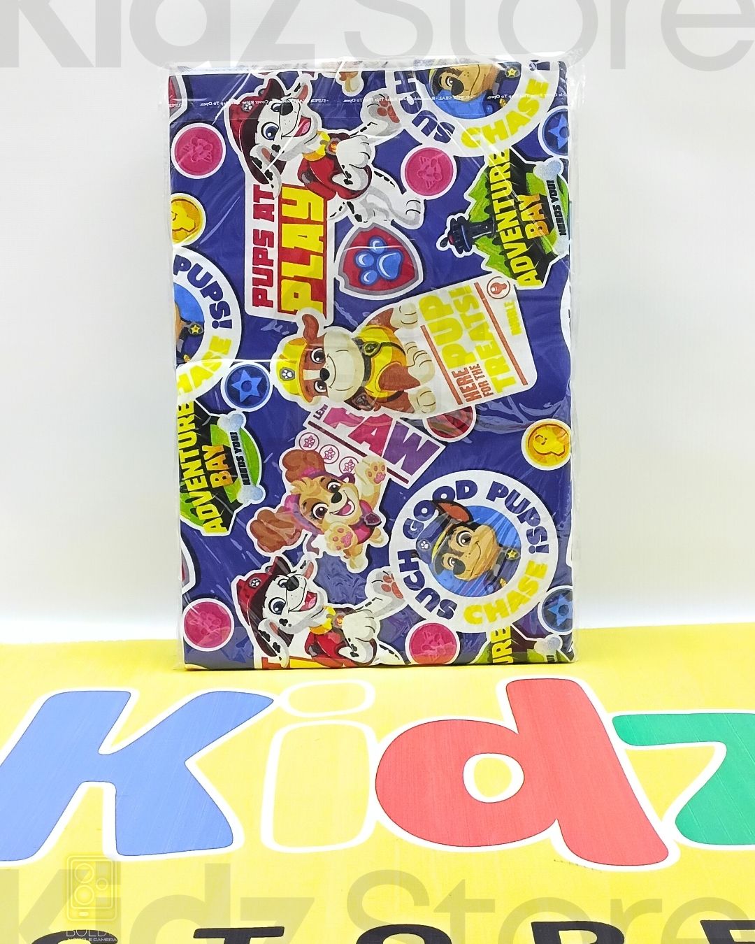 Cartoon character packaging with colorful design on a white background