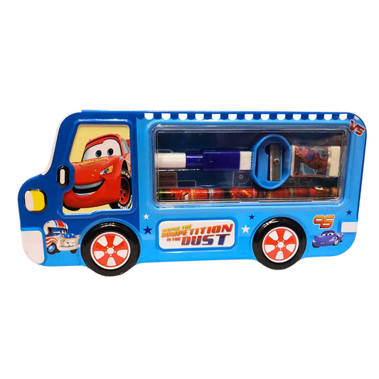 Metal Pencil Box Car Shape Geometry