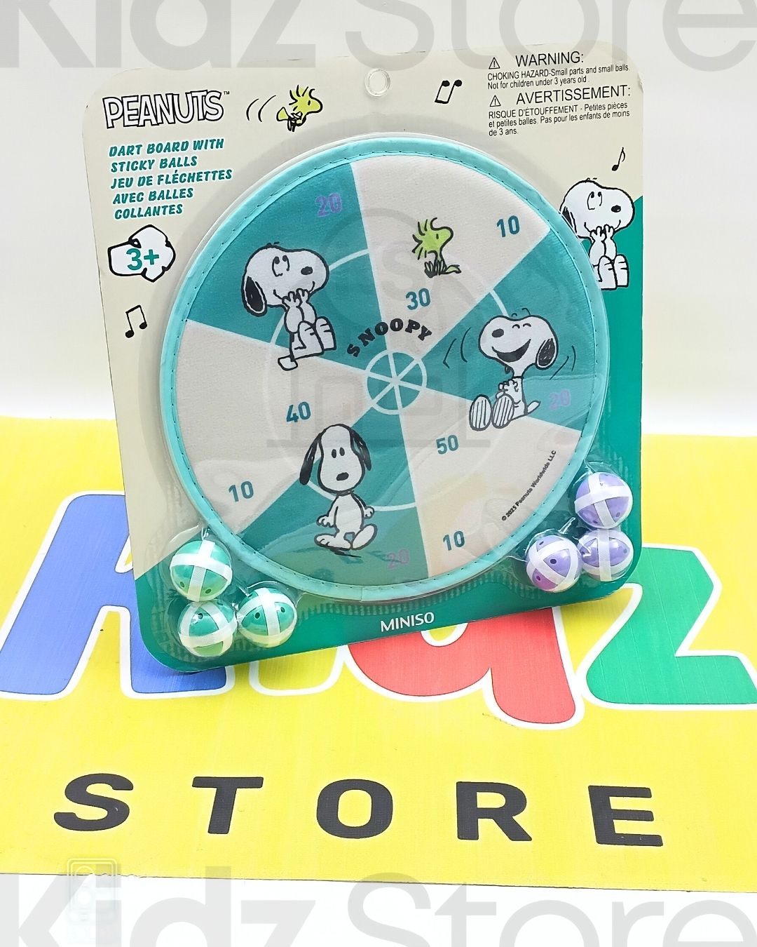 Miniso Kids Sticky Ball Dart Board Game Set with Target Board and Balls