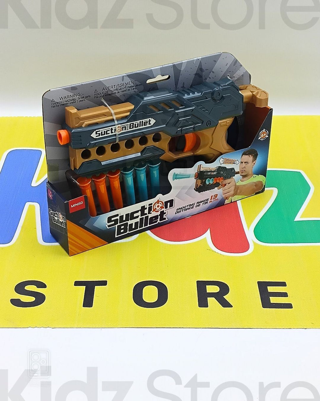 Miniso Suction Cup Toy Gun that Shoots Bullets (6 Bullets)