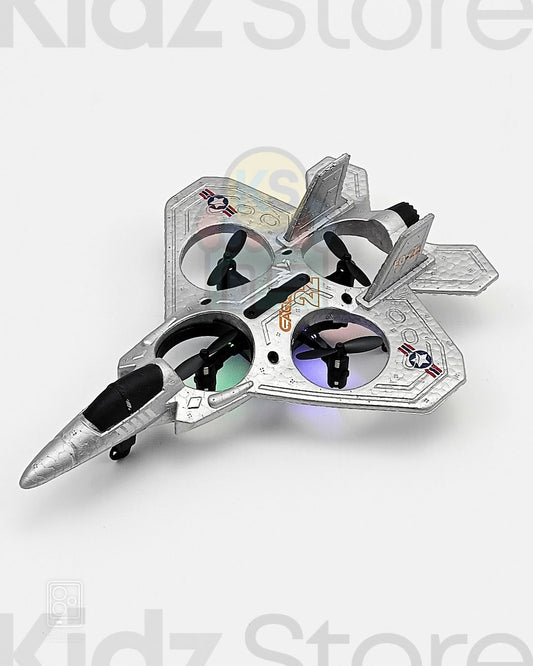 FIGHTER JET PLANE DRONE WITH TYRES GYRO TYPE REMOTE