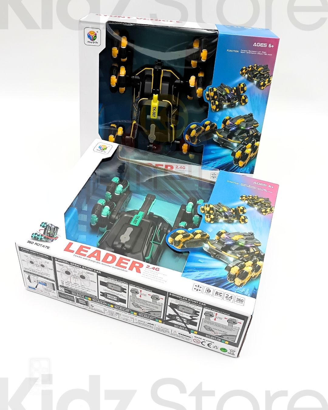 STUNT CAR LADDER WHEELS 360 ROTATION DUAL CONTROL REMOTE  + WATCH