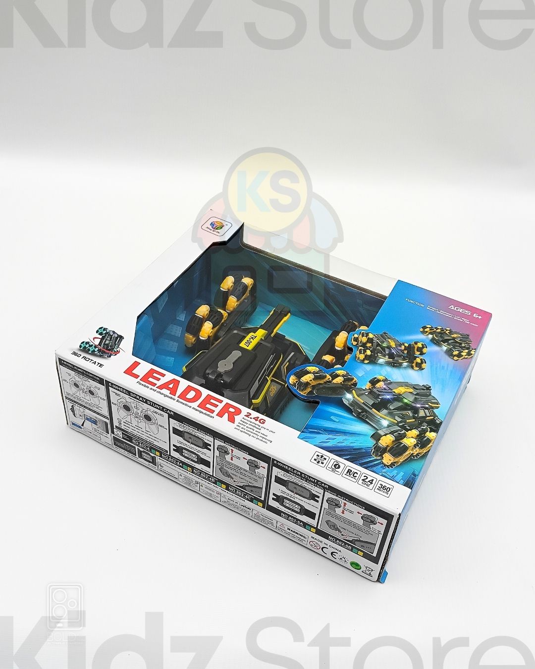 STUNT CAR LADDER WHEELS 360 ROTATION DUAL CONTROL REMOTE  + WATCH