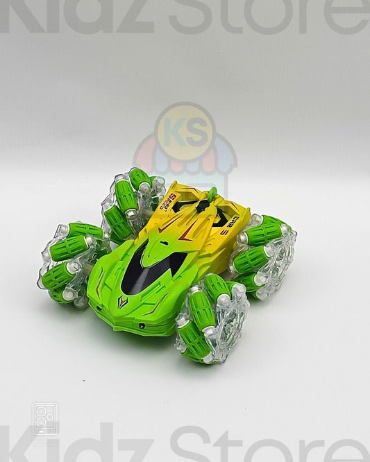 STUNT CAR TWO SIDED 360 ROTATE MIST SPRAY  DUAL CONTROL REMOTE / WATCH