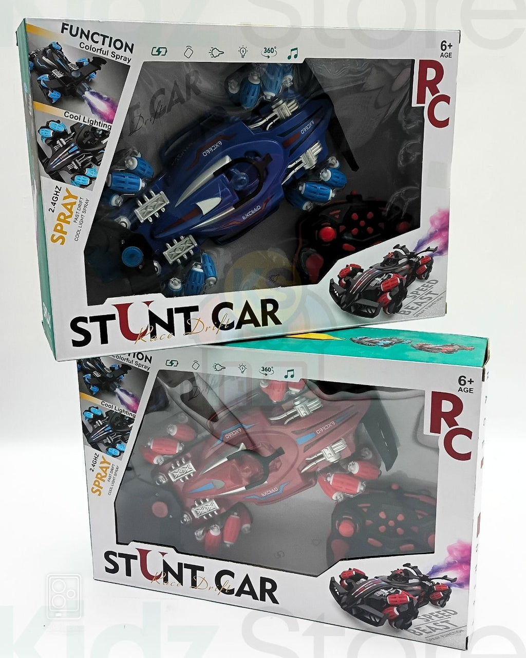 STUNT CAR FAST RACE DRIFT 360 ROTATION COLOR LIGHT SPRAY
