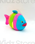 Colorful fish-shaped toy on a white background with 'Kidz Store' branding.